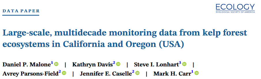 Large-scale, multidecade monitoring data from kelp forest ecosystems in California and Oregon, USA